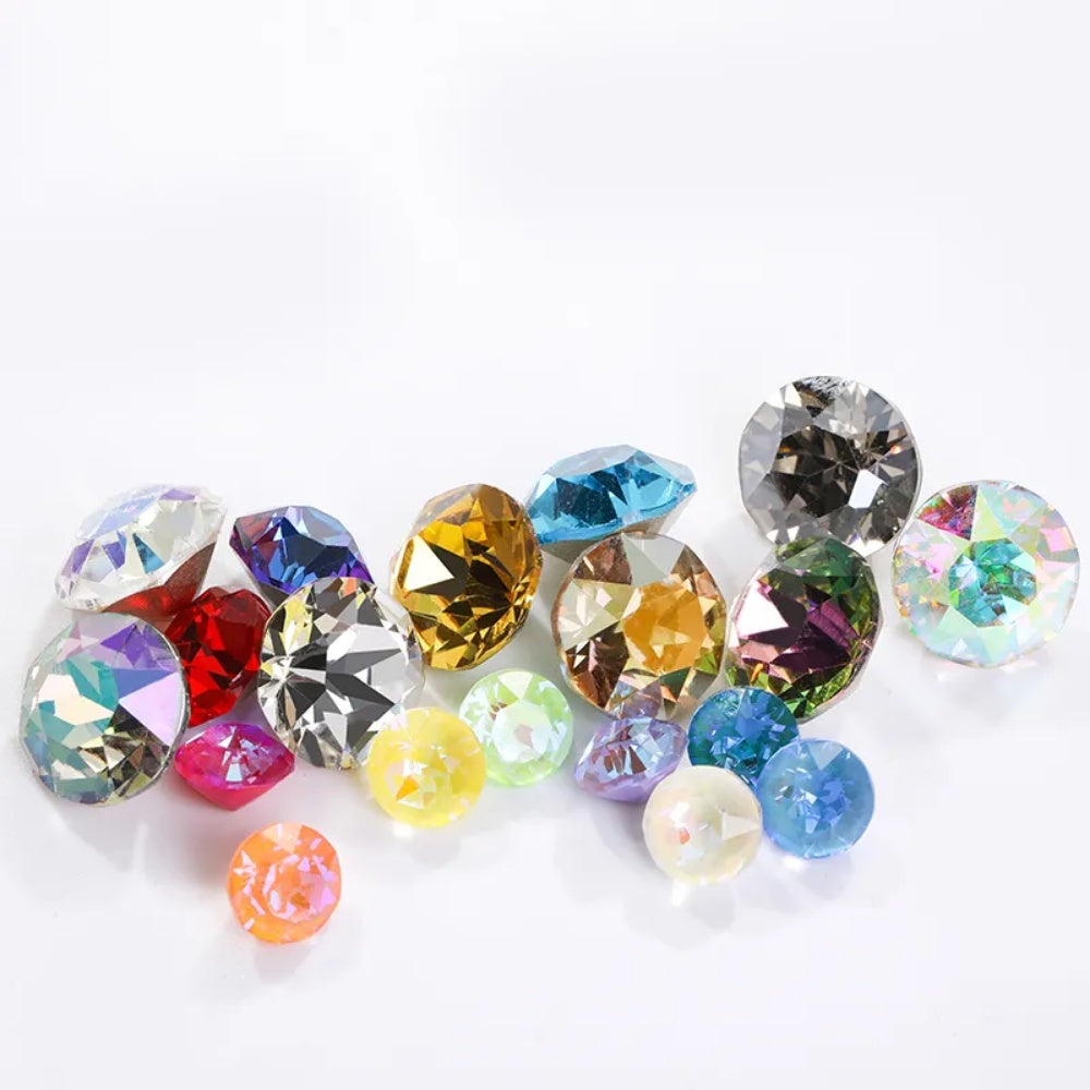 K9 Glass Crystal 4mm/5mm/6mm 10PCS Nail Art Rhinestone Crystal Diamond for Clothing Jewelry Making