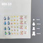 Butterfly Rhinestone Tear Eye Paste Pearl Glue Eyebrow Paste Eye Paste Forehead Face Paste Rhinestone Resin Gem Nail DIY
