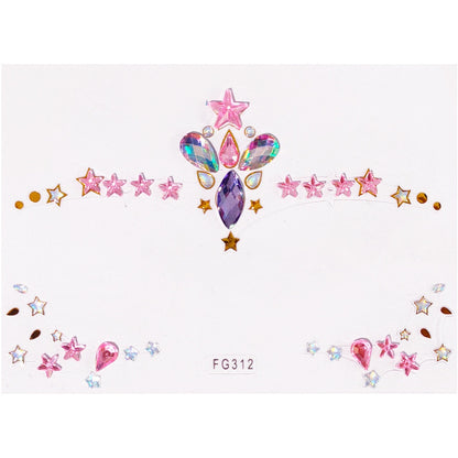 Colorful Super Shiny Rhinestone Stickers for Masquerade Parties DIY Makeup Kit