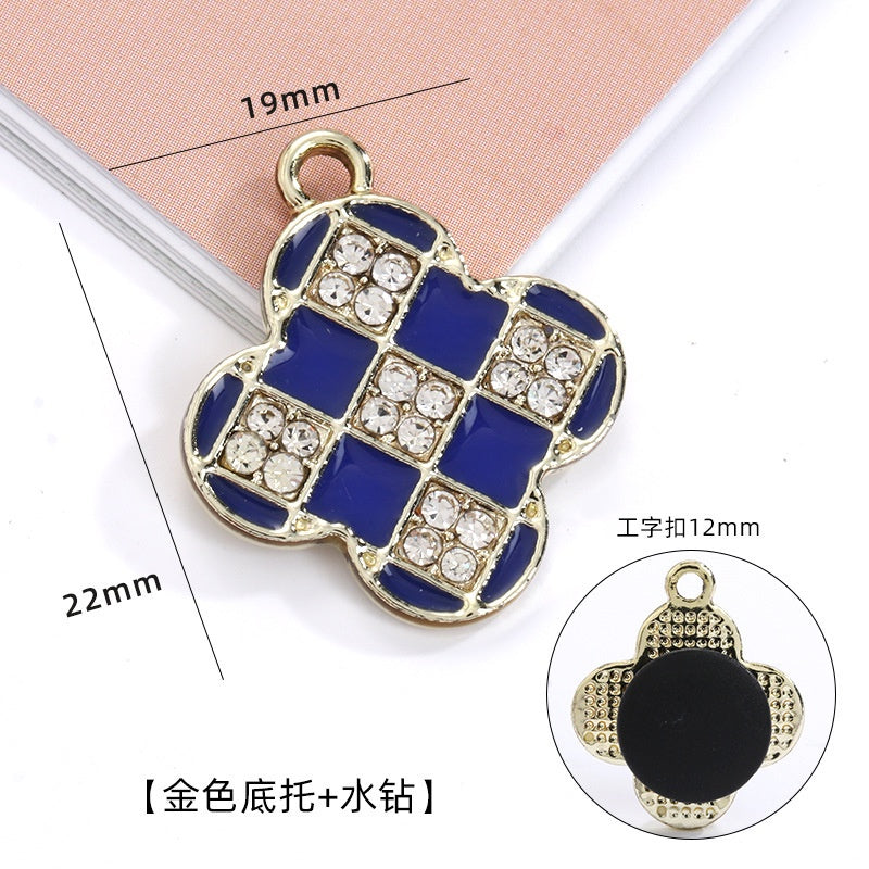 Crocs Diy Accessories Alloy Pearl Checker Series Garden Shoes Buckle Decorative Buckle