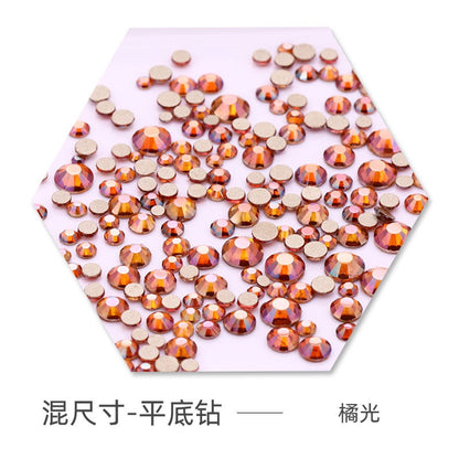 Size Size Mixed Nail Rhinestone International Trade A Flat Glass Crystal Mobile Phone Diy Stick Rhinestone Violent Bear Stick