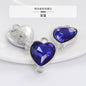 Crystal Heart Pendant Double Hole Bracelet Necklace Glass Diamond Link Piece DIY Bag Clothing Shoe Accessories