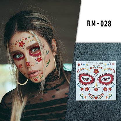 Halloween Clown Horror Mouth Tattoo Stickers, for Party Props Horror Cosplay Costume Makeup Props, for Halloween Masquerade Cosplay Party.