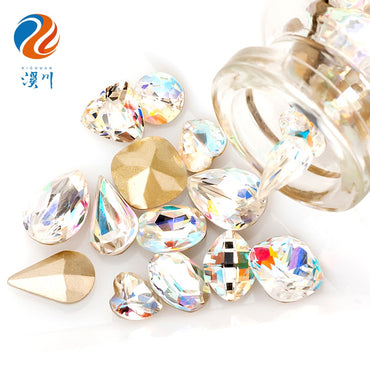 Multi-shape Crystal Glass Rhinestones Nail Art Rhinestones Ornament Dazzle Rhinestone Nail Paste Rhinestones Diy Ornament Accessory Material