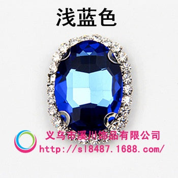 10pcs 8*10mm Oval Shape Crystal Rhinestone with Gold/Sliver Bottom for DIY Clothing Jewelry Making
