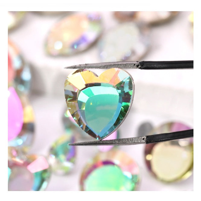 K9 Magic Mirror Series Electroplated Color High-grade Crystal Micro Pointed Bottoming Glass Nail Rhinestone Diy Phone Case Ornament Accessories