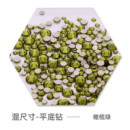 Size Size Mixed Nail Rhinestone International Trade A Flat Glass Crystal Mobile Phone Diy Stick Rhinestone Violent Bear Stick