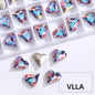 10PCS Sweet Heart Shape K9 Glass Rhinestone Exquisite Nail Art Shiny Crystal Stones for DIY Clothing Accessories