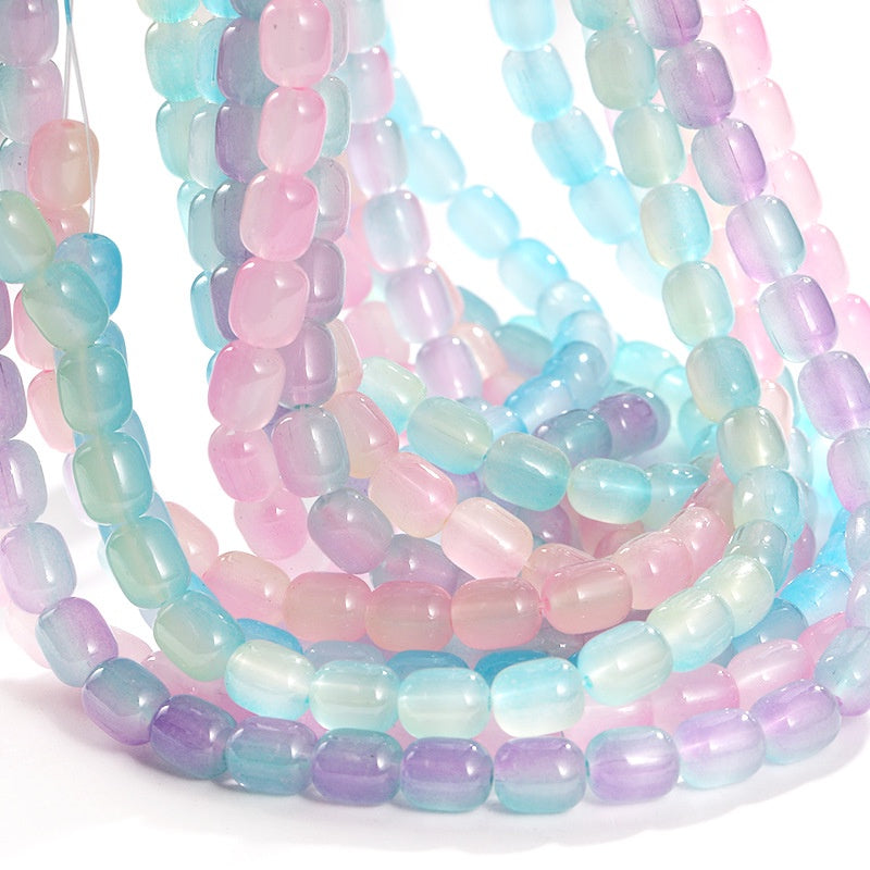 Two-color Date Bead Handmade Loose Bead Through Hole Bead DIY Bracelet Necklace Accessories