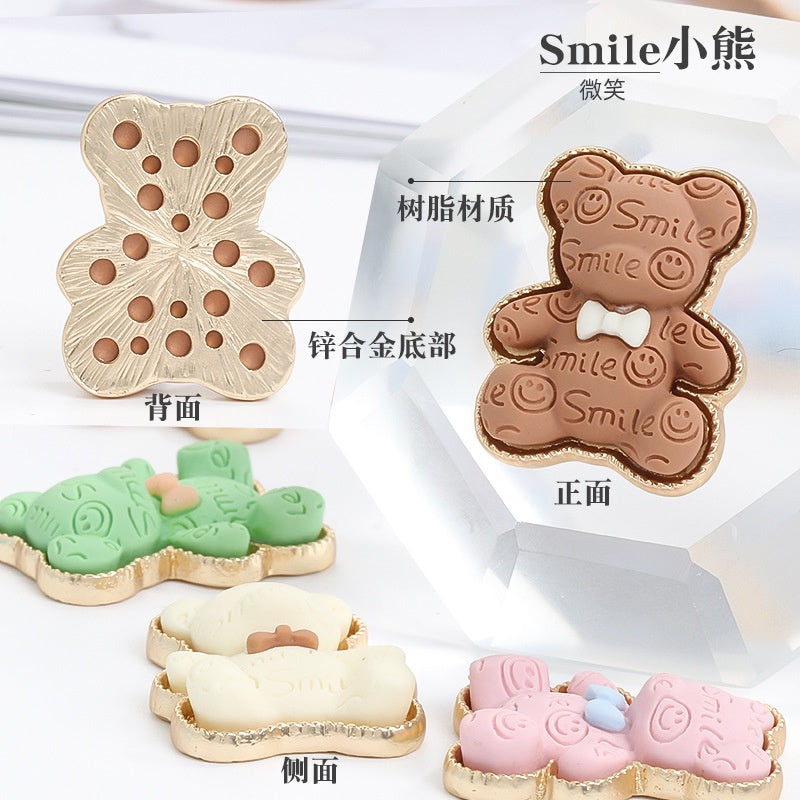 Cartoon Alloy Animal Bear Diy Phone Case Accessories Crocs Handmade Gum Decorative Ornament Accessories