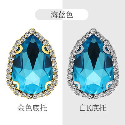 10×14mm Drop Claw Rhinestones Crystal Buckle Claw Rhinestones Girdle Edge Claw Chain Diy Headdress Hair Accessories Footwear Clothing Accessories