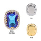 Shiny Rhinestone with Golden Bottom 13*18mm 10pcs Dazzling Setting Crystal for DIY Garment Clothing Shoes Bags Accessories