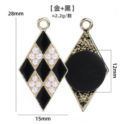 Crocs Diy Accessories Alloy Pearl Checker Series Garden Shoes Buckle Decorative Buckle