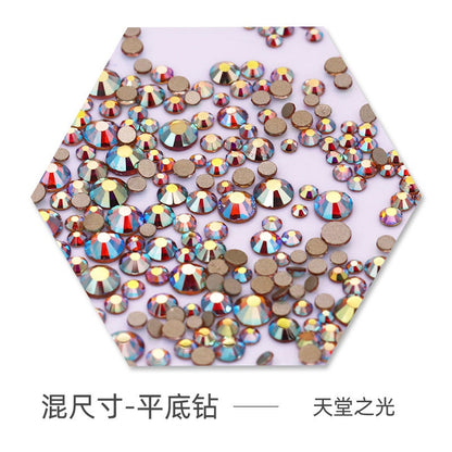 Size Size Mixed Nail Rhinestone International Trade A Flat Glass Crystal Mobile Phone Diy Stick Rhinestone Violent Bear Stick