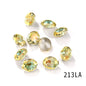 Candy Color 8*10/10*14mm Transparent Oval Crystal Nest Surface K9 Rhinestone Costume Jewelry Production