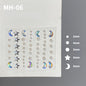 Butterfly Rhinestone Tear Eye Paste Pearl Glue Eyebrow Paste Eye Paste Forehead Face Paste Rhinestone Resin Gem Nail DIY