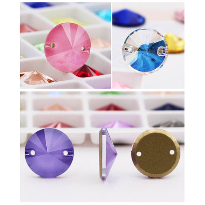 18mm 10pcs Hand Stitched Rhinestones Flat-bottomed Rhinestone Satellite Crystal Glass Rhinestones Flat Buckle