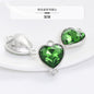 Crystal Heart Pendant Double Hole Bracelet Necklace Glass Diamond Link Piece DIY Bag Clothing Shoe Accessories