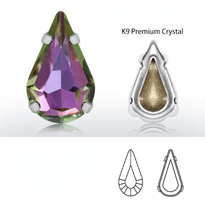K9 Material Thickened Hollow Claw Diamond Tip Bottom Crystal Glass Shaped Rhinestone Diy Clothing Wedding Accessories