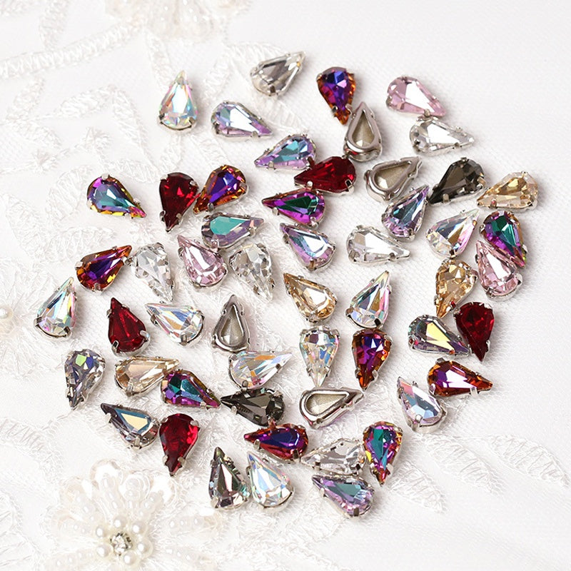 K9 Material Thickened Hollow Claw Diamond Tip Bottom Crystal Glass Shaped Rhinestone Diy Clothing Wedding Accessories