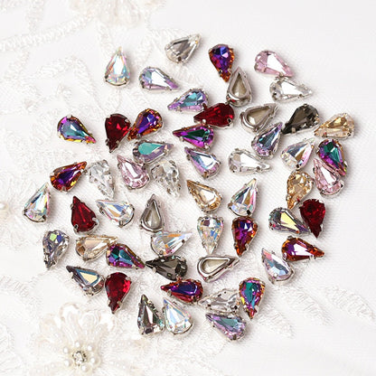 K9 Material Thickened Hollow Claw Diamond Tip Bottom Crystal Glass Shaped Rhinestone Diy Clothing Wedding Accessories