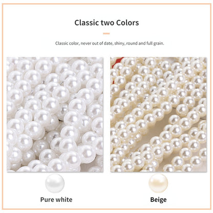 Pearl Multi Specification 3/5/6/8/10mm High Gloss Water Polished Imitation Pearl Can Perforate DIY Bracelet Necklace Accessories