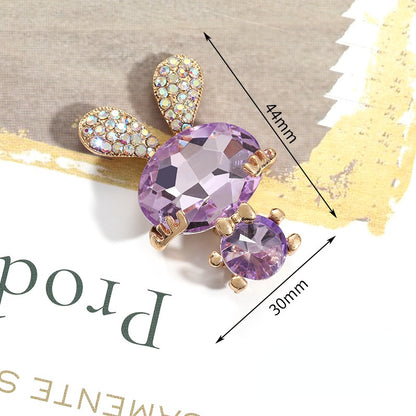 Fashion Cute Rabbit 30*44mm Crystal Rhinestone Bunny DIY Jewelry Accessories for Phone Case