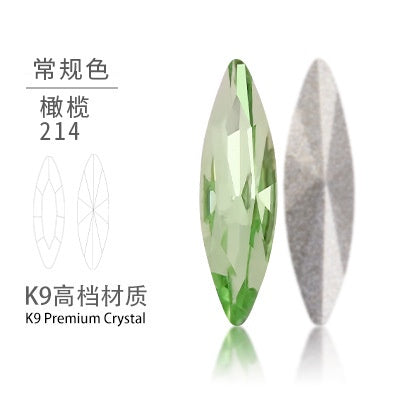 5*10mm/10pcs K9 Horse Eye Pointed Bottom Rhinestone Unusual Type Special Rhinestone Diy Ornament Accessories Pointed Bottom Rhinestone Nail Paste Rhinestone Decorative Accessories