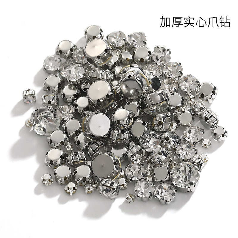 Solid Hand Sewn Rhinestones Claw Rhinestones Diy Shoe Headwear Collar Accessories Clothing Accessories