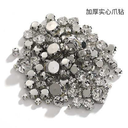 Solid Hand Sewn Rhinestones Claw Rhinestones Diy Shoe Headwear Collar Accessories Clothing Accessories
