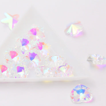 Single-hole Pendant DIY Accessories Earpiece Necklace Accessories Multi-shape AB Colored Glass Rhinestone