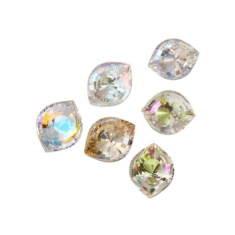 10*12mm Colored Eye Shape Crystall Diamond Charm Shiny Glass Rhinestone for Clothing Jewelry Making Accessories