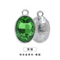 Single Hanging Oval Enclosing Edge Crystal Pendant Alloy Accessories Glass Crystal Diy Necklace Bracelet Decorative Accessories
