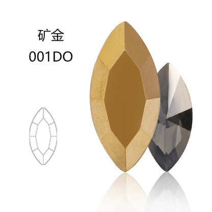 5*10mm/10pcs K9 Horse Eye Pointed Bottom Rhinestone Unusual Type Special Rhinestone Diy Ornament Accessories Pointed Bottom Rhinestone Nail Paste Rhinestone Decorative Accessories
