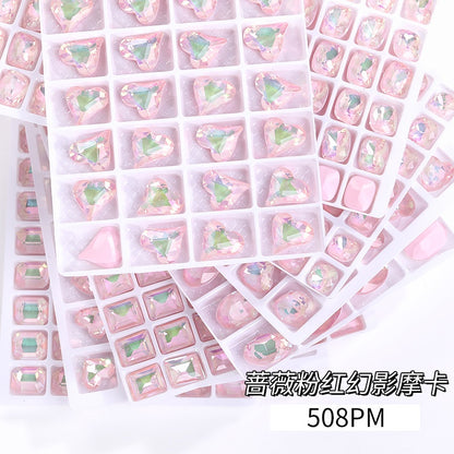 10pcs Phantom Mocha Color K9 High-grade Crystal Glass Diamond High Top Rhinestone Diy Nail Sticker Rhinestone Material