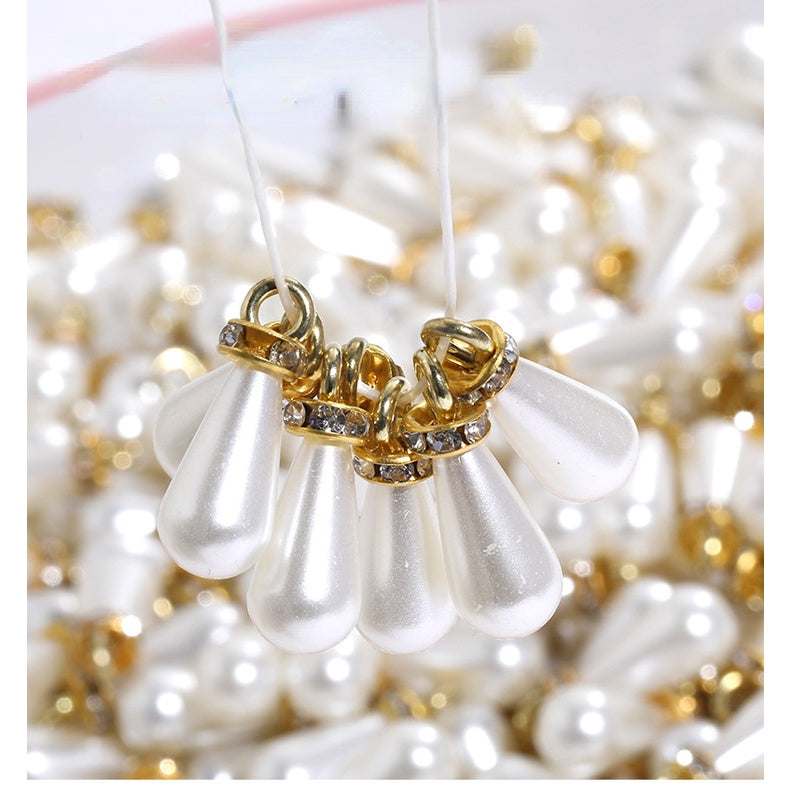 ABS Drop High Shine Pearl Hanging Diamond Earrings Accessories Diy Necklace String Chain Accessories