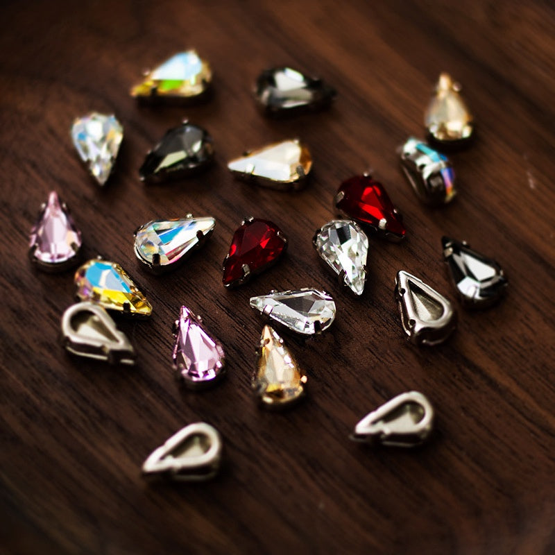 K9 Material Thickened Hollow Claw Diamond Tip Bottom Crystal Glass Shaped Rhinestone Diy Clothing Wedding Accessories