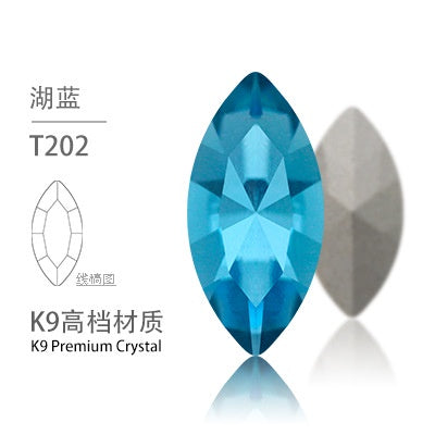 5*10mm/10pcs K9 Horse Eye Pointed Bottom Rhinestone Unusual Type Special Rhinestone Diy Ornament Accessories Pointed Bottom Rhinestone Nail Paste Rhinestone Decorative Accessories