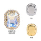 Shiny Rhinestone with Golden Bottom 13*18mm 10pcs Dazzling Setting Crystal for DIY Garment Clothing Shoes Bags Accessories