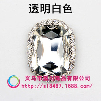 10pcs 8*10mm Octagon Shape  Crystal Rhinestone with Sliver/Gold Bottom Hand Sewn Rhinestone DIY  Phone Case Clothing Accessories Materials