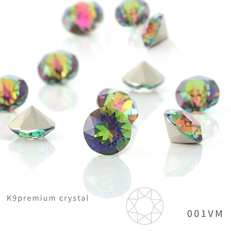 K9 Glass Crystal 4mm/5mm/6mm 10PCS Nail Art Rhinestone Crystal Diamond for Clothing Jewelry Making