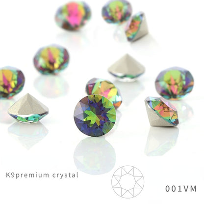 K9 Glass Crystal 4mm/5mm/6mm 10PCS Nail Art Rhinestone Crystal Diamond for Clothing Jewelry Making