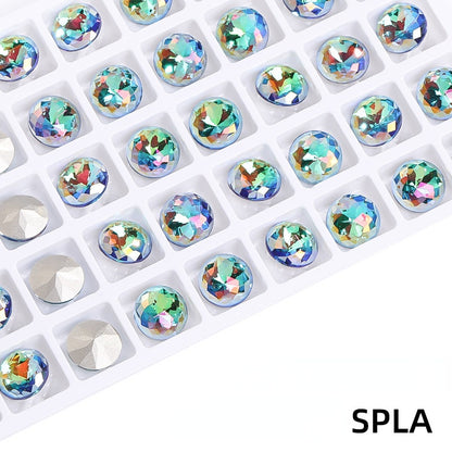 8mm/10mm Shiny Round K9 Fancy Crystal Nail Art Rhinestone for DIY Jewelry Making