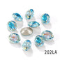 Candy Color 8*10/10*14mm Transparent Oval Crystal Nest Surface K9 Rhinestone Costume Jewelry Production