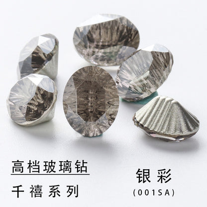 Oval Rhinestone Nail Ornament Rhinestone Crystal Glass Nail ornament DIY decorative nail accessories
