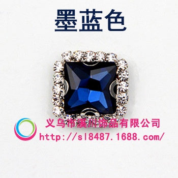 10pcs 8mm Fashion Buttons Sew on Crystal Rhinestone with Gold/Sliver Claw Crystal