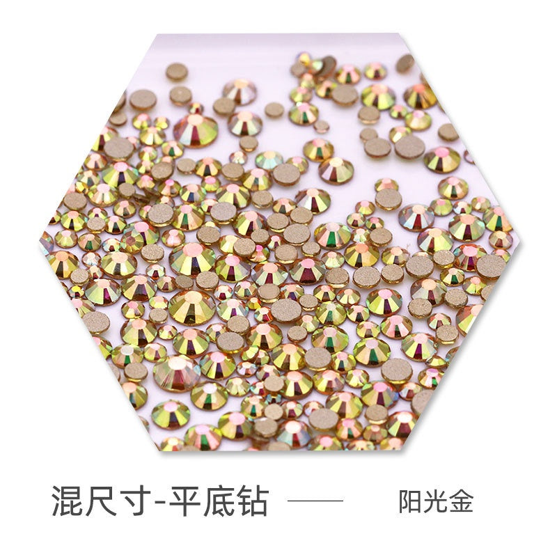 Size Size Mixed Nail Rhinestone International Trade A Flat Glass Crystal Mobile Phone Diy Stick Rhinestone Violent Bear Stick