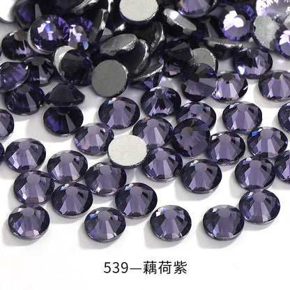 288pcs/6mm Flat Round Nail Rhinestone DIY Phone Case Accessories Rhinestone Stick Crystal