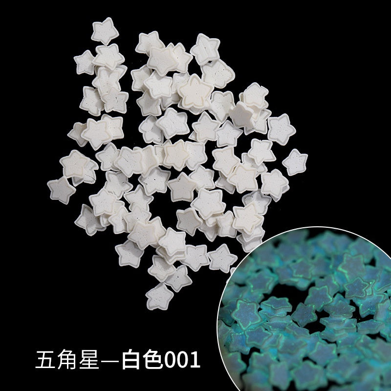 Glow-in-the-dark Polymer Clay Nail Patch Fluorescent Slice Nail Jewelry Plum Slice Diy Slime Filling Material