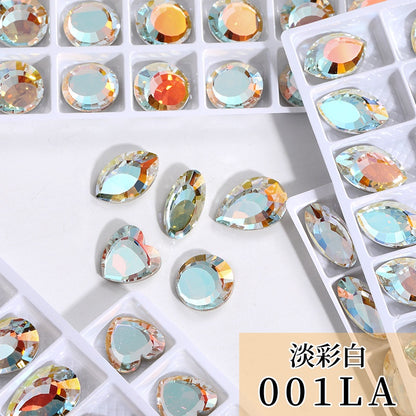 K9 Magic Mirror Series Electroplated Color High-grade Crystal Micro Pointed Bottoming Glass Nail Rhinestone Diy Phone Case Ornament Accessories